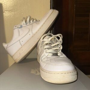 Nike White Air Force 1s Size 10